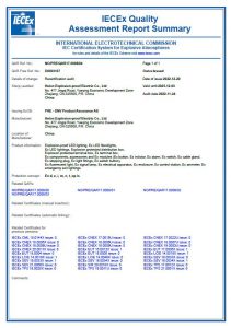 Резюме отчета по оценке качества IECEx
